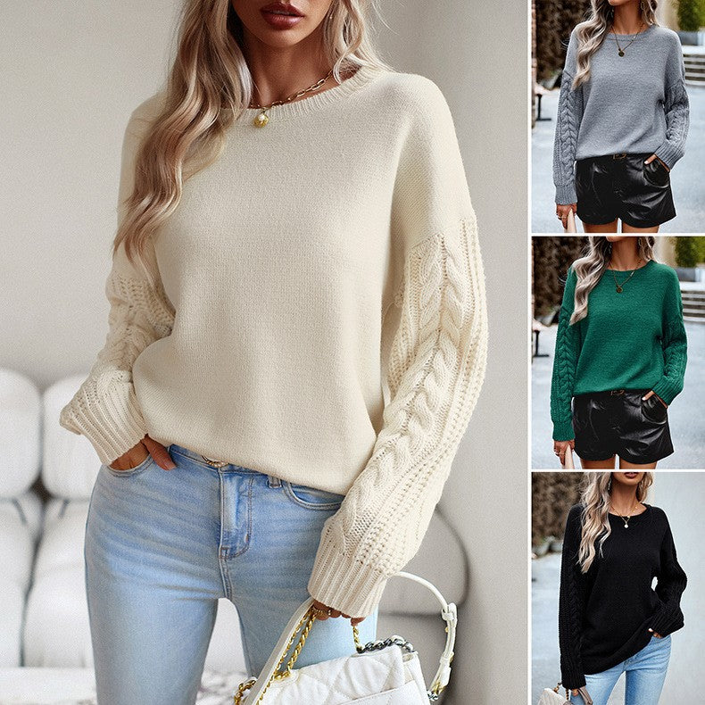 Avery Round-Neck Wool-Blend Sweater