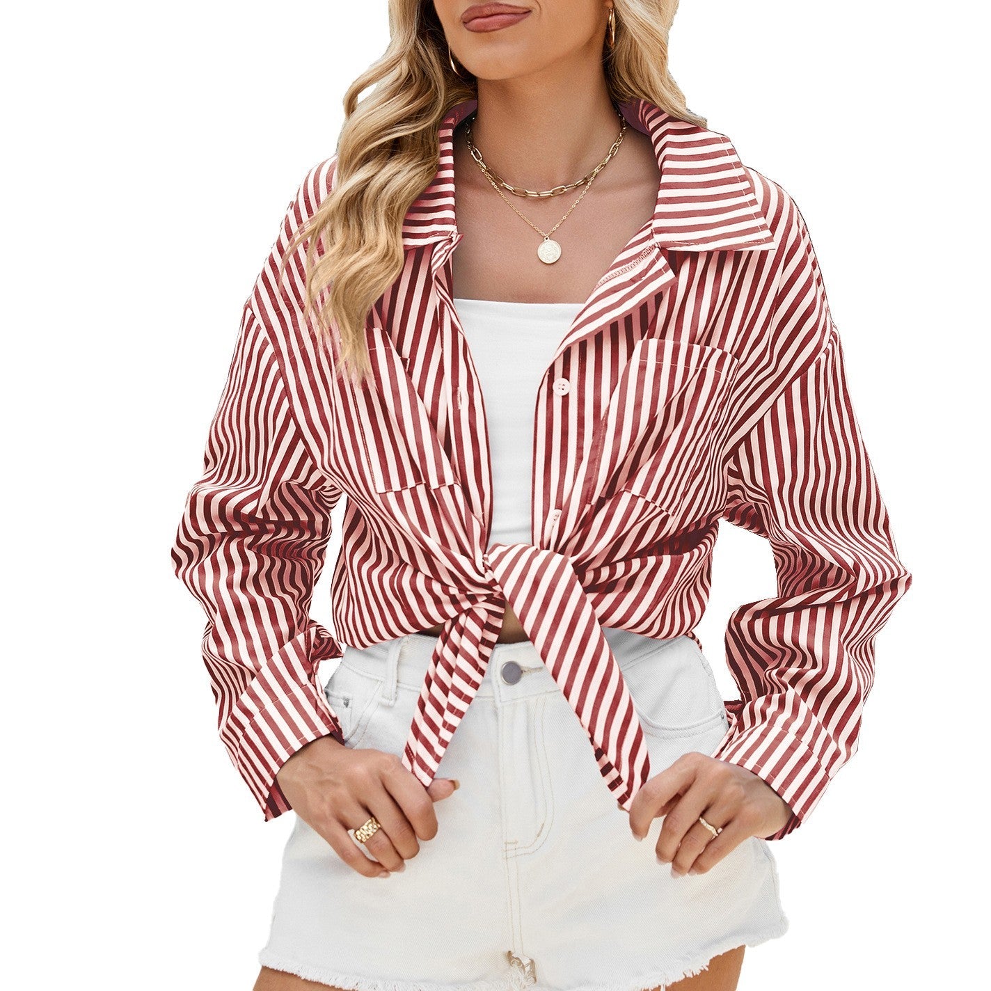 Lenora Striped Pocket Shirt