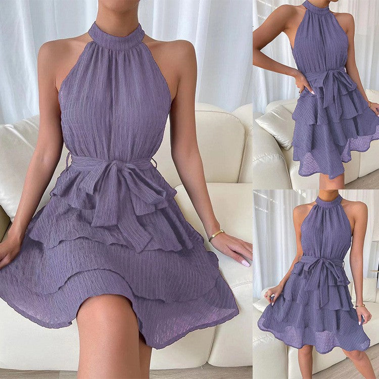 Serena Halter Ruffle Summer Dress